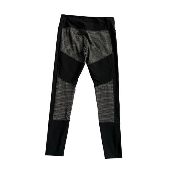 MPG Womens Black Grey Athletic Leggings Mesh Insets Size Medium Activewear - Picture 5 of 6